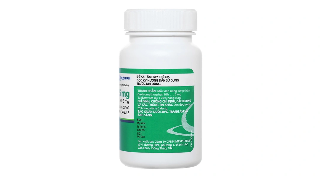 Dexipharm 5mg trị ho khan, ho do kích ứng lọ 200 viên - 1