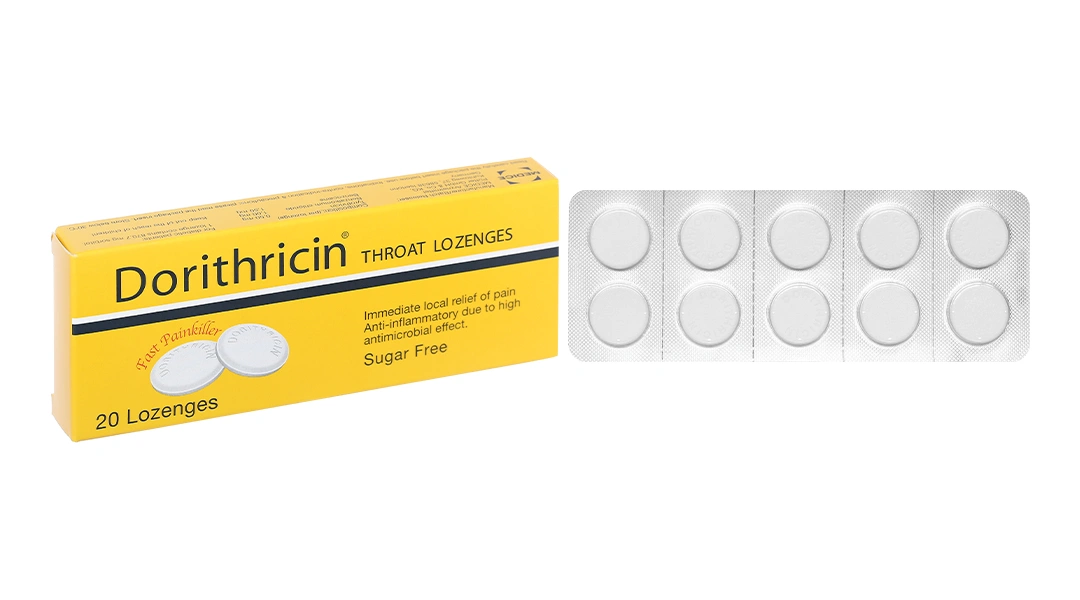 Viên ngậm Dorithricin trị viêm họng, đau họng (2 vỉ x 10 viên) - 11