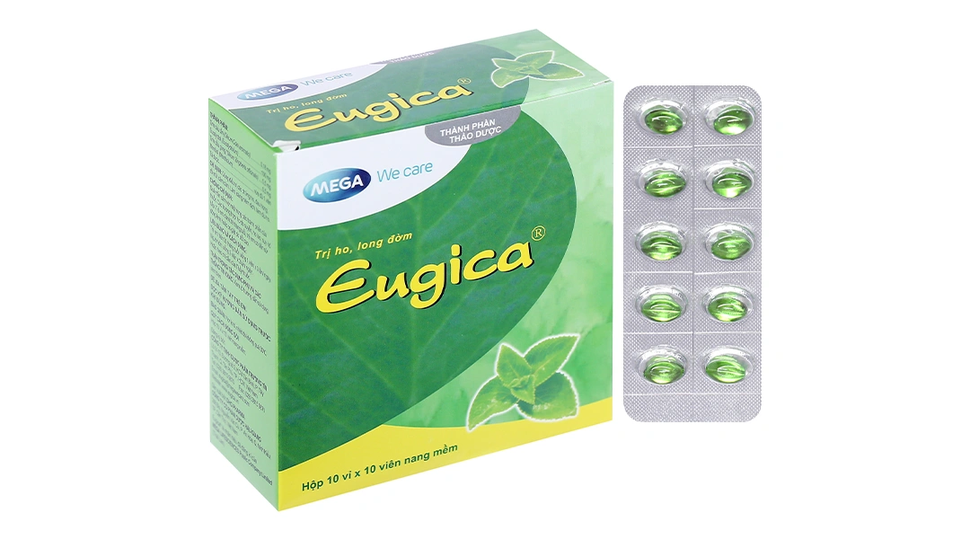 Eugica trị ho, đau họng, sổ mũi, cảm cúm, long đàm (10 vỉ x 10 viên) - 9