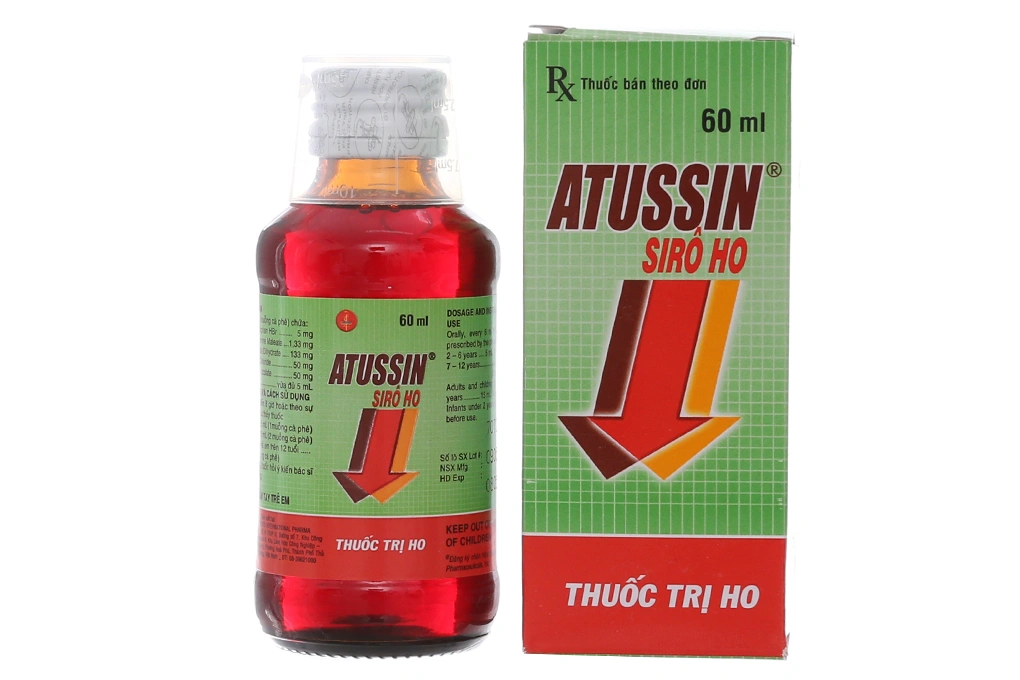Siro Atussin điều trị ho trong bệnh lý hô hấp chai 60ml - 