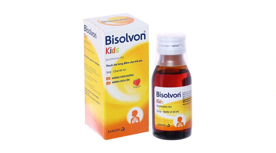 Siro Bisolvon Kids làm loãng đờm trong các bệnh phế quản phổi cấp chai 60ml - 1