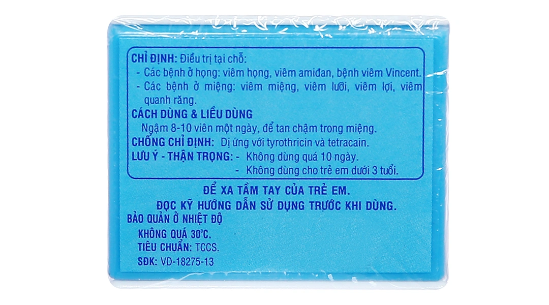 Viên ngậm Tyrotab sát khuẩn, trị viêm họng hộp 24 viên - 1