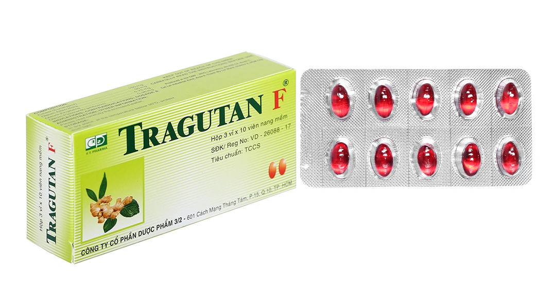 Tragutan F trị ho do dị ứng, sát khuẩn hô hấp (3 vỉ x 10 viên) - 