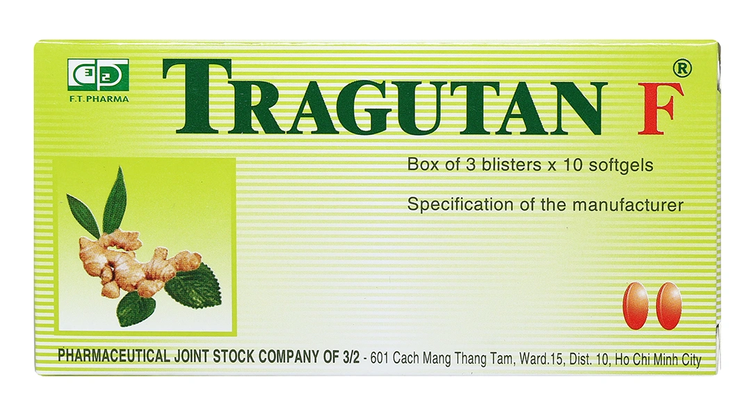 Tragutan F trị ho do dị ứng, sát khuẩn hô hấp (3 vỉ x 10 viên) - 1