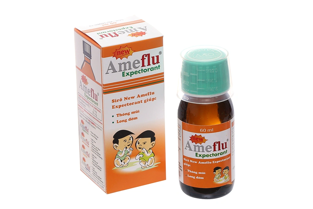Siro Ameflu Expectorant loãng đàm, giảm chảy nước mũi chai 60ml - 