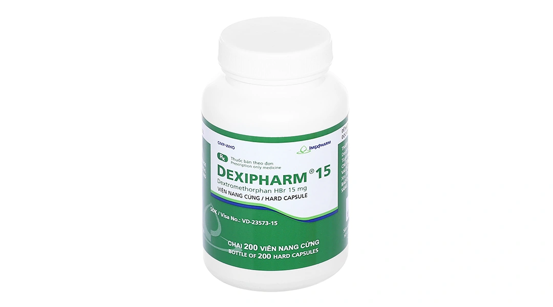 Dexipharm 15 trị ho khan, ho do kích ứng lọ 200 viên - 