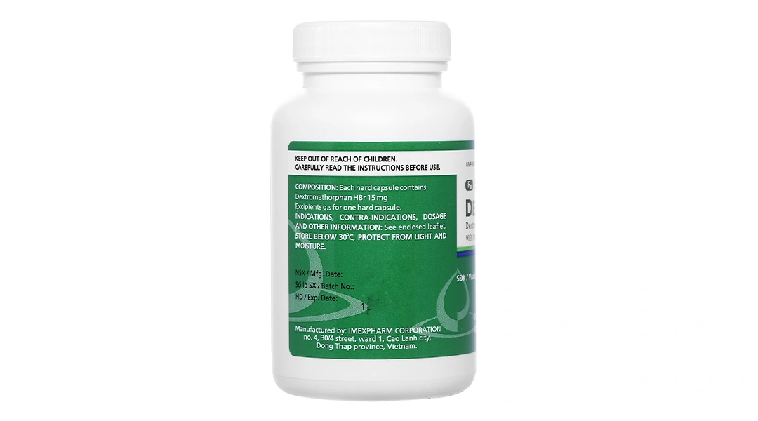 Dexipharm 15 trị ho khan, ho do kích ứng lọ 200 viên - 1