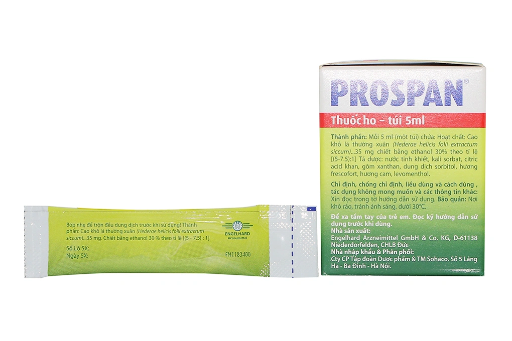 Siro Prospan trị ho, viêm phế quản (21 gói x 5ml) - 1