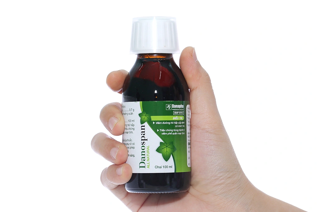 Siro Danospan trị viêm đường hô hấp cấp có kèm ho, viêm phổi mạn tính chai 100ml - 5