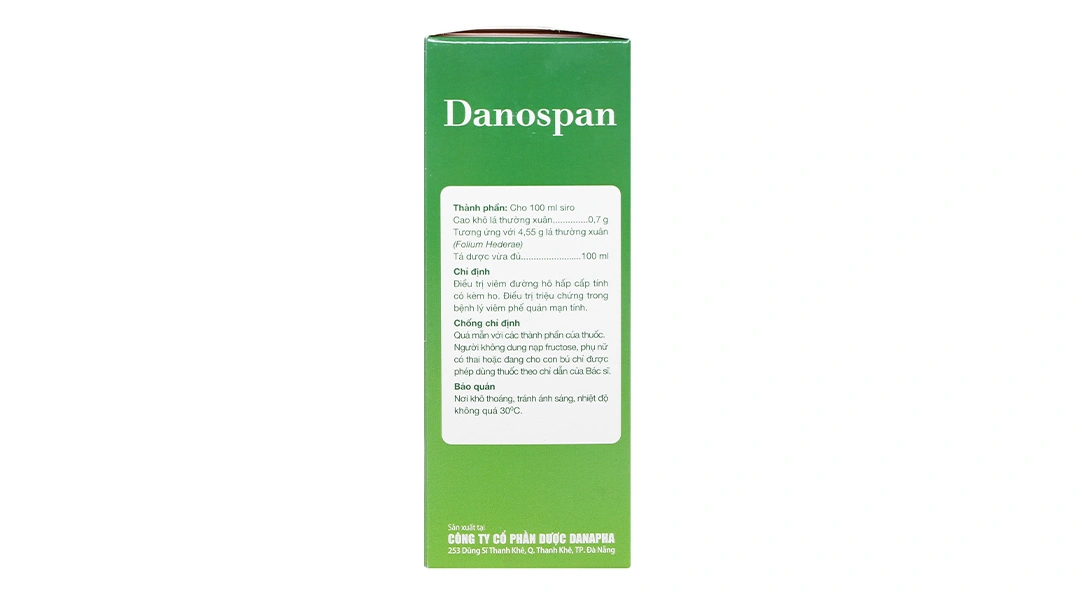 Siro Danospan trị viêm đường hô hấp cấp có kèm ho, viêm phổi mạn tính chai 100ml - 4