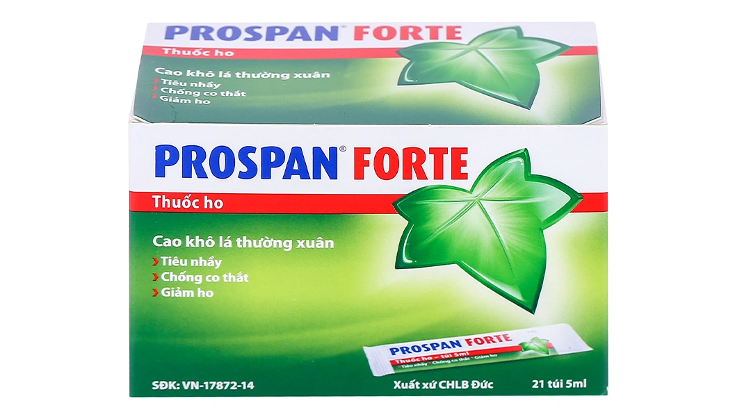 Siro Prospan Forte trị ho, viêm hô hấp, phế quản (21 gói x 5ml) - 1