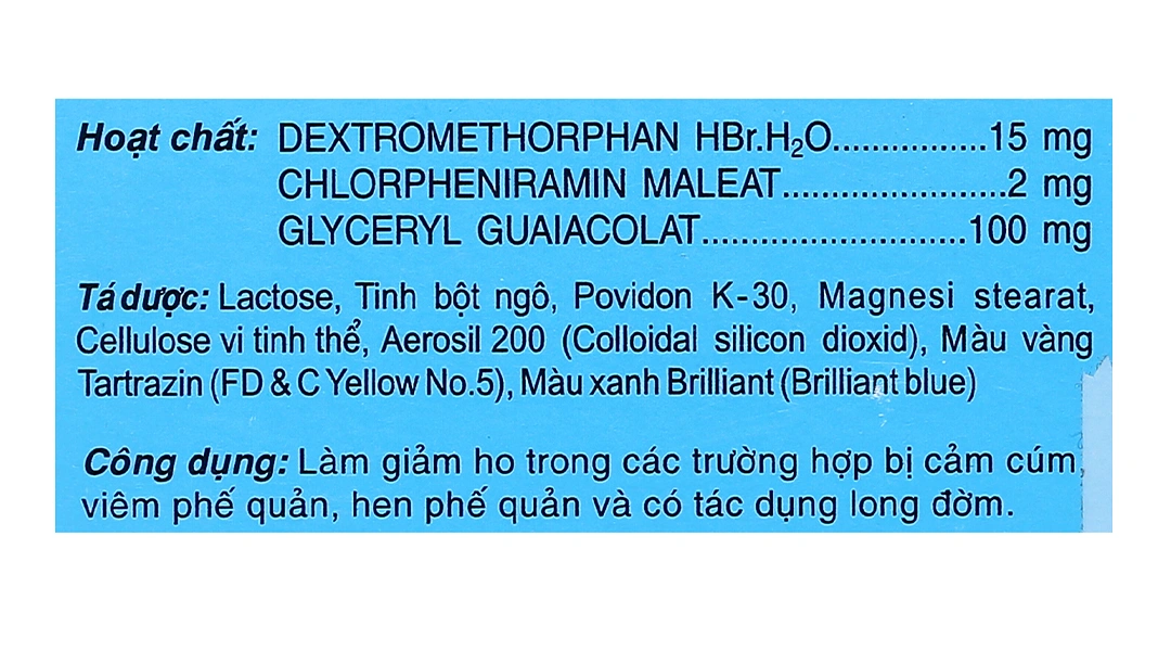 Iyafin giảm ho, tan đàm trong bệnh lý hô hấp (25 vỉ x 4 viên) - 6