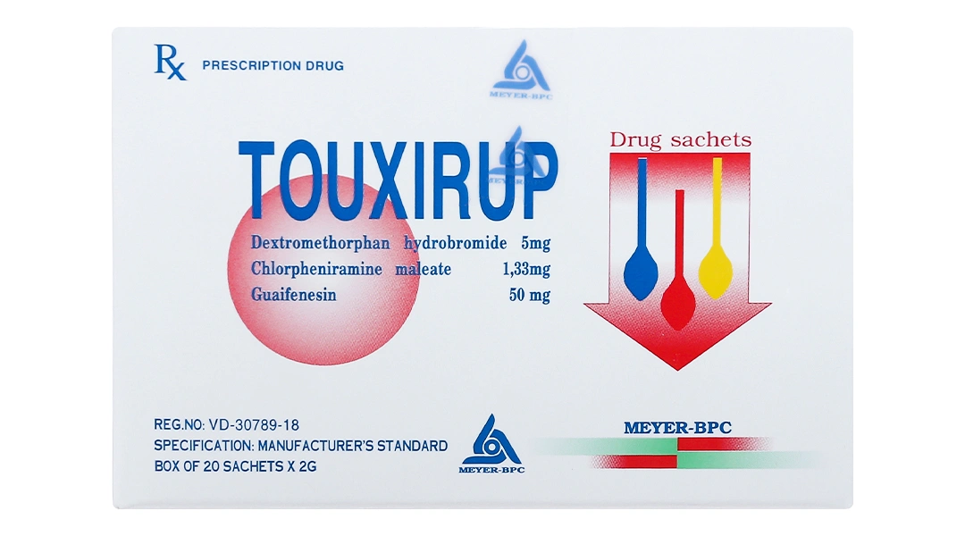 Thuốc bột Touxirup trị ho khan, ho do kích ứng (20 gói x 2g) - 2