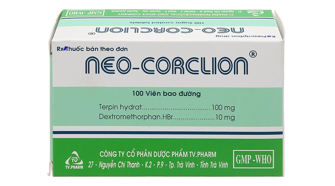Neo-Corclion trị ho, long đàm, ho mãn tính hay ho do kích ứng (10 vỉ x 10 viên) - 1