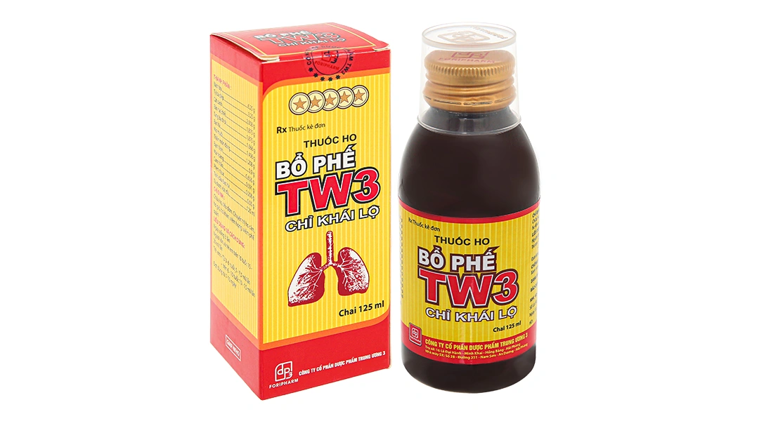 Siro Bổ Phế TW3 Chỉ Khái Lộ trị ho, tiêu đờm chai 125ml - 