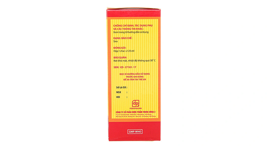 Siro Bổ Phế TW3 Chỉ Khái Lộ trị ho, tiêu đờm chai 125ml - 2