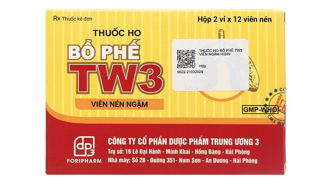 Viên ngậm Thuốc Ho Bổ Phế TW3 trị ho, viêm phế quản (2 vỉ x 12 viên) - 1