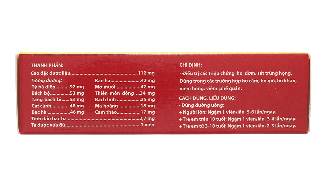 Viên ngậm Thuốc Ho Bổ Phế TW3 trị ho, viêm phế quản (2 vỉ x 12 viên) - 2