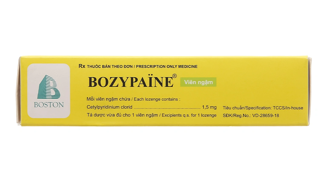 Viên ngậm Bozypaine trị viêm họng, đau họng tuýp 24 viên - 2