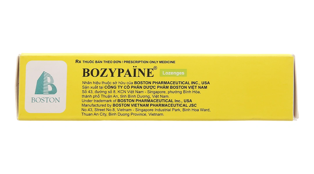 Viên ngậm Bozypaine trị viêm họng, đau họng tuýp 24 viên - 3