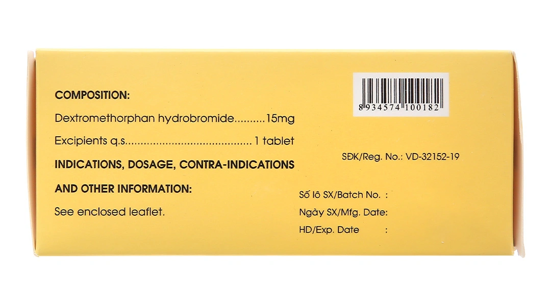 Rodilar 15mg trị ho khan, ho do kích ứng (10 vỉ x 10 viên) - 3