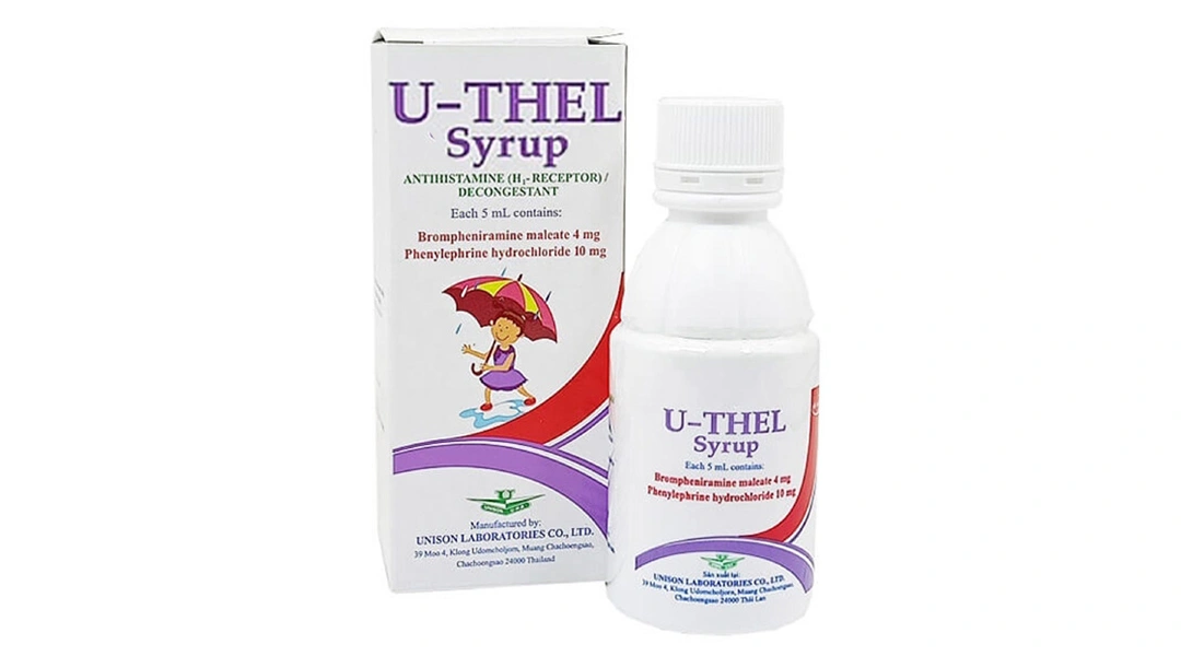 Siro U-Thel giảm triệu chứng bệnh lý hô hấp chai 60ml - 