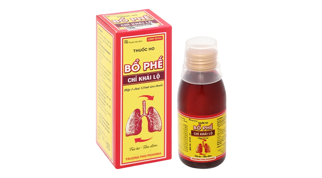 Siro Thuốc Ho Bổ Phế Chỉ Khái Lộ Trường Thọ trị ho, viêm phế quản chai 125ml - 