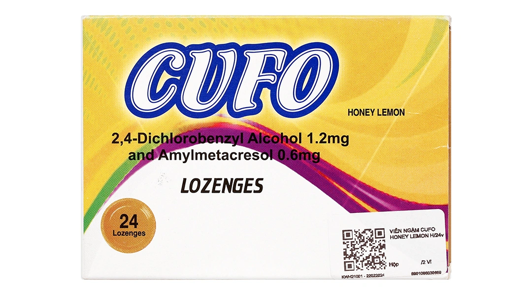 Viên ngậm Cufo Honey Lemon hỗ trợ trị viêm họng, đau họng (2 vỉ x 12 viên) - 2