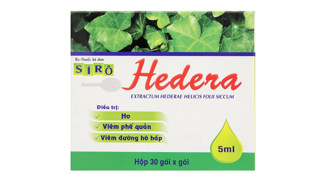 Sirô Hedera trị triệu chứng viêm phế quản, viêm đường hô hấp kèm ho (30 gói x 5ml) - 1