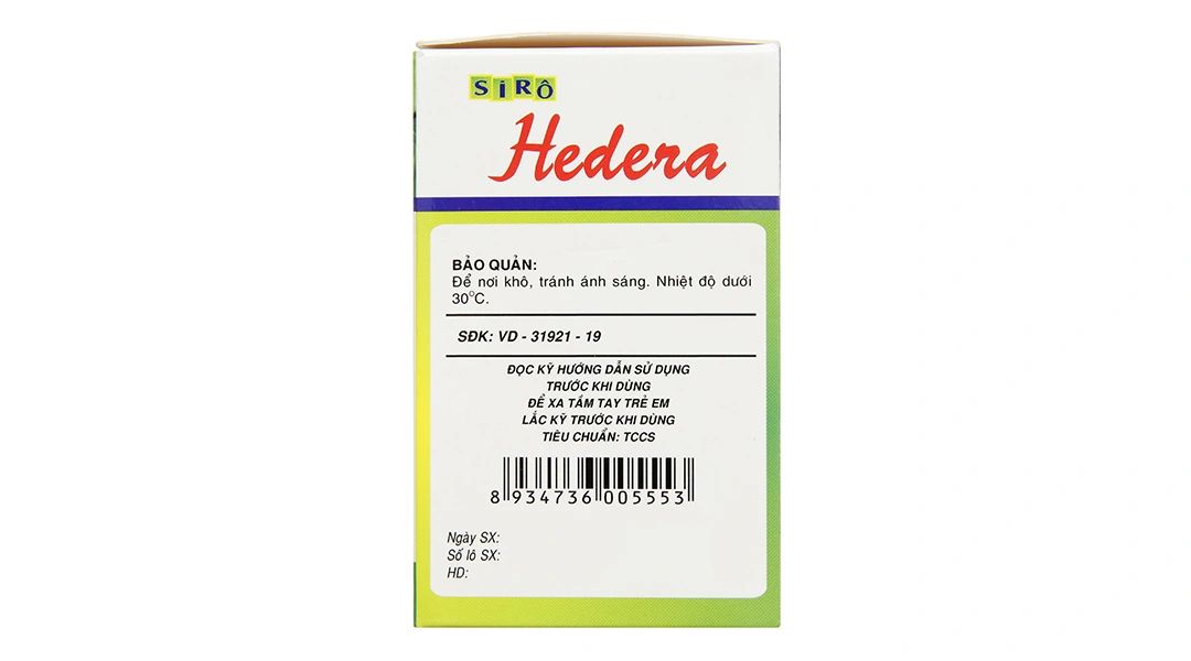 Sirô Hedera trị triệu chứng viêm phế quản, viêm đường hô hấp kèm ho (30 gói x 5ml) - 2