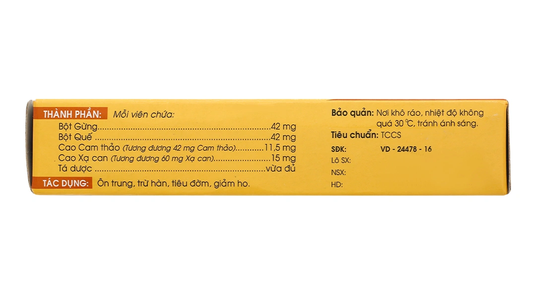 Viên ngậm trị ho Cagu giảm triệu chứng viêm họng, viêm thanh quản (2 vỉ x 10 viên) - 2