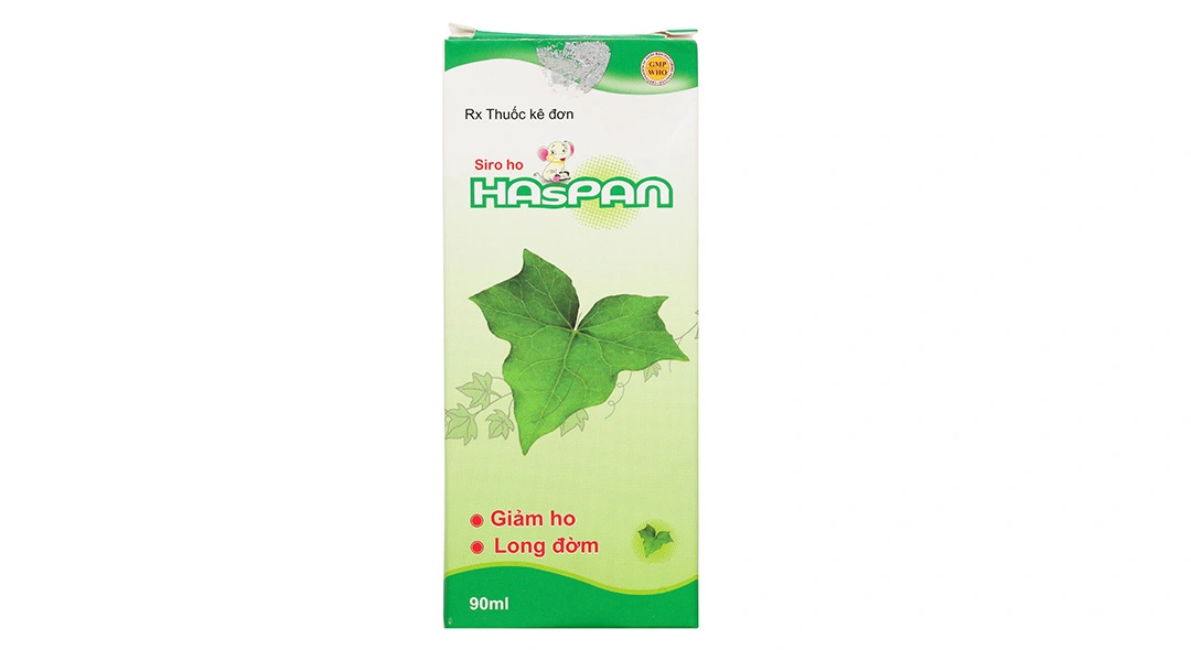 Siro ho Haspan giảm ho, long đờm, làm loãng chất nhầy đường hô hấp chai 90ml - 1