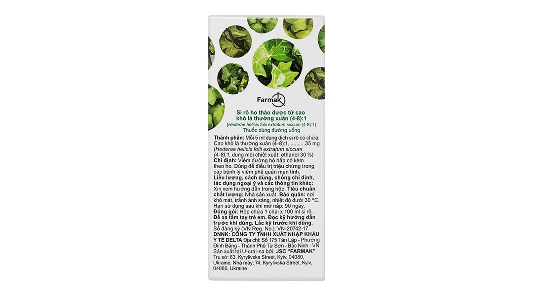 Sirô Pectolvan Ivy trị triệu chứng viêm phế quản, viêm đường hô hấp kèm ho chai 100ml - 3