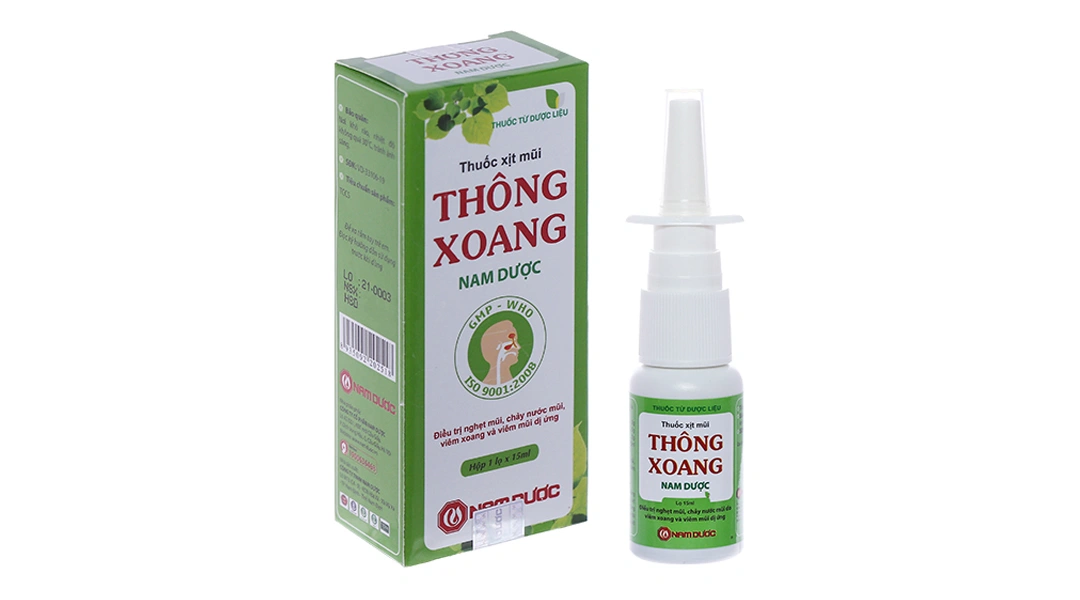 Thuốc xịt mũi Thông Xoang Nam Dược trị viêm mũi, viêm xoang chai 15ml - 