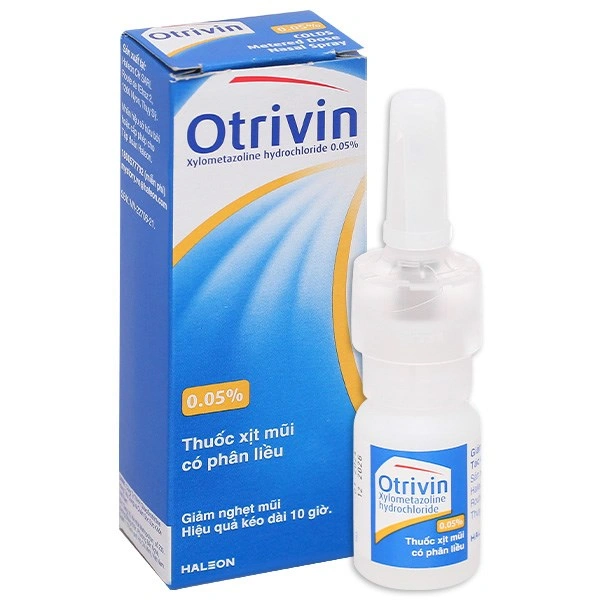 Dung dịch xịt mũi Otrivin 0.05% giảm triệu chứng nghẹt mũi, viêm mũi dị ứng