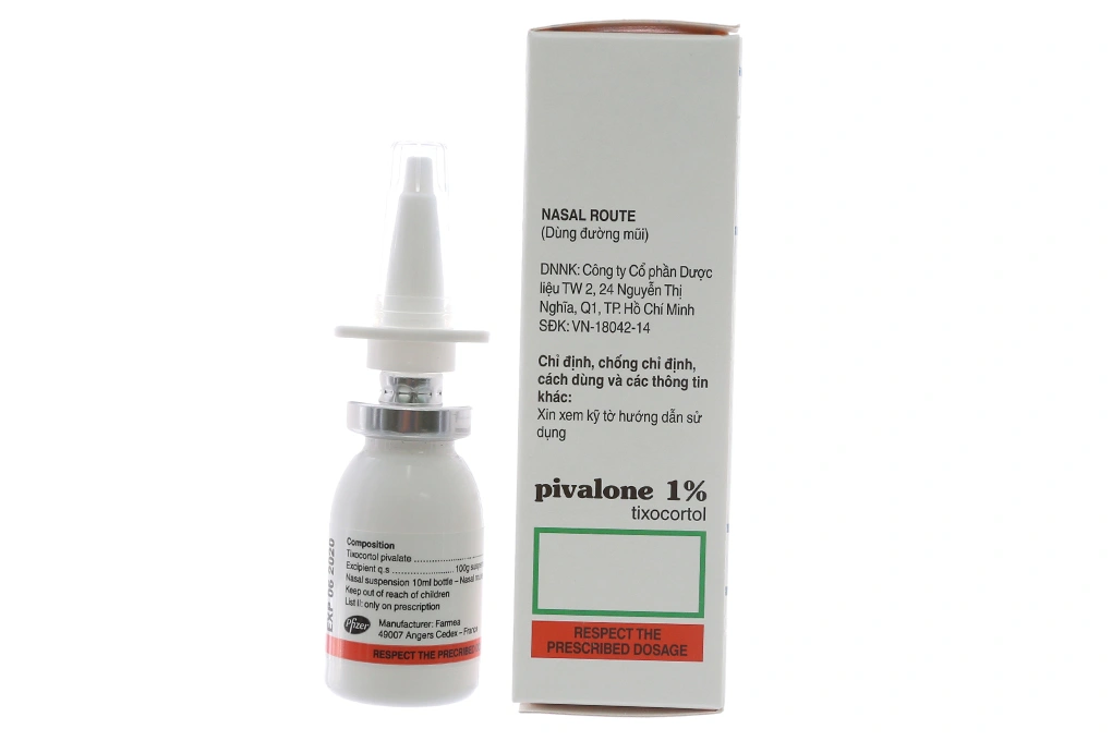 Hỗn dịch xịt mũi Pivalone 1% trị viêm mũi dị ứng chai 10ml - 1