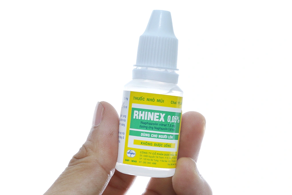 Thuốc nhỏ mũi Rhinex 0.05% giảm triệu chứng, sung huyết trong viêm mũi chai 15ml - 3