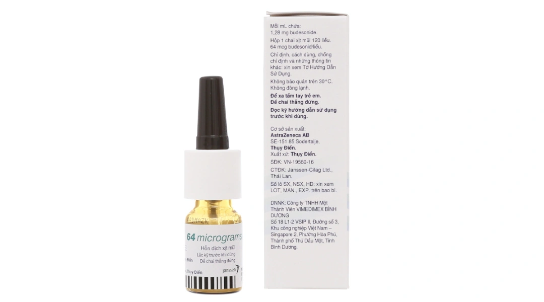 Hỗn dịch xịt mũi Rhinocort Aqua 64mcg/liều trị viêm mũi dị ứng bình 120 liều xịt - 3
