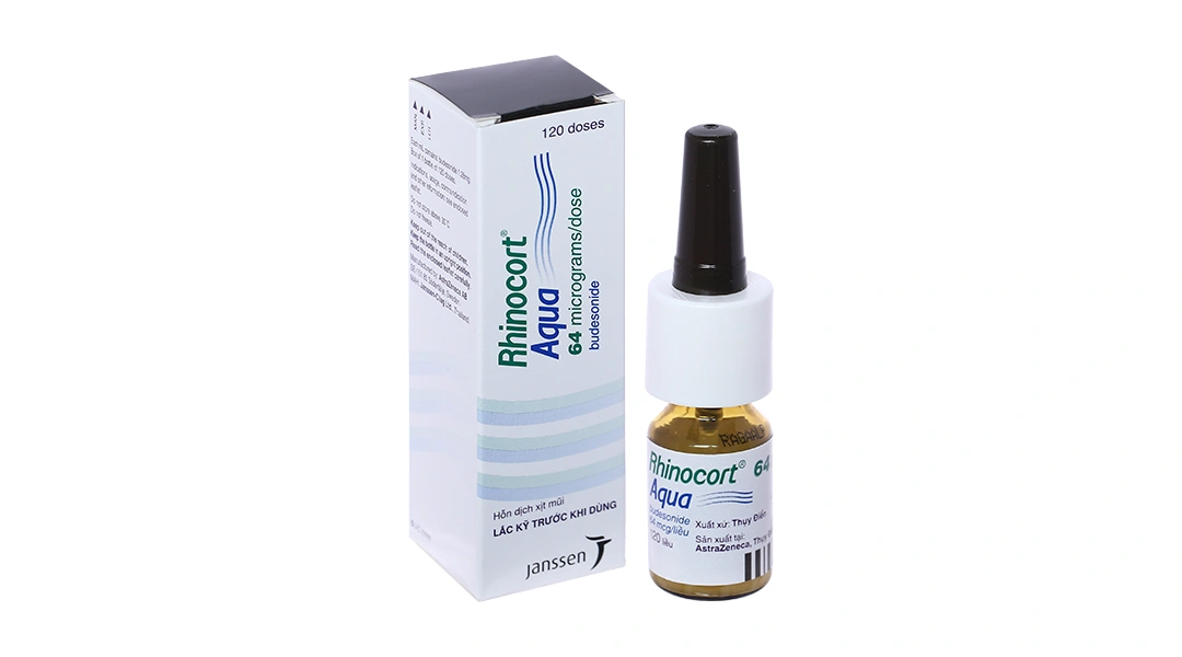 Hỗn dịch xịt mũi Rhinocort Aqua 64mcg/liều trị viêm mũi dị ứng bình 120 liều xịt - 2