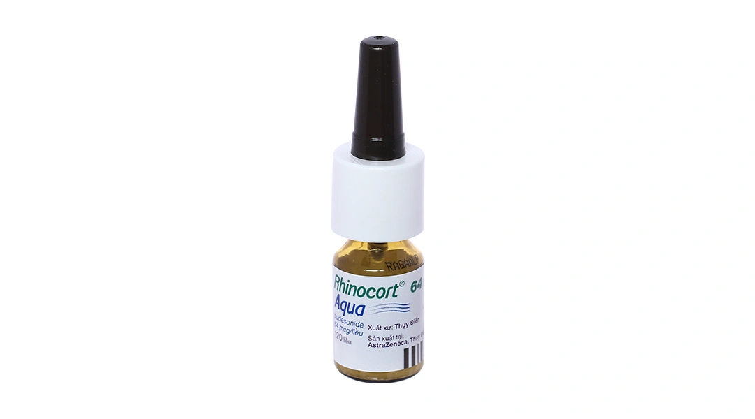 Hỗn dịch xịt mũi Rhinocort Aqua 64mcg/liều trị viêm mũi dị ứng bình 120 liều xịt - 8