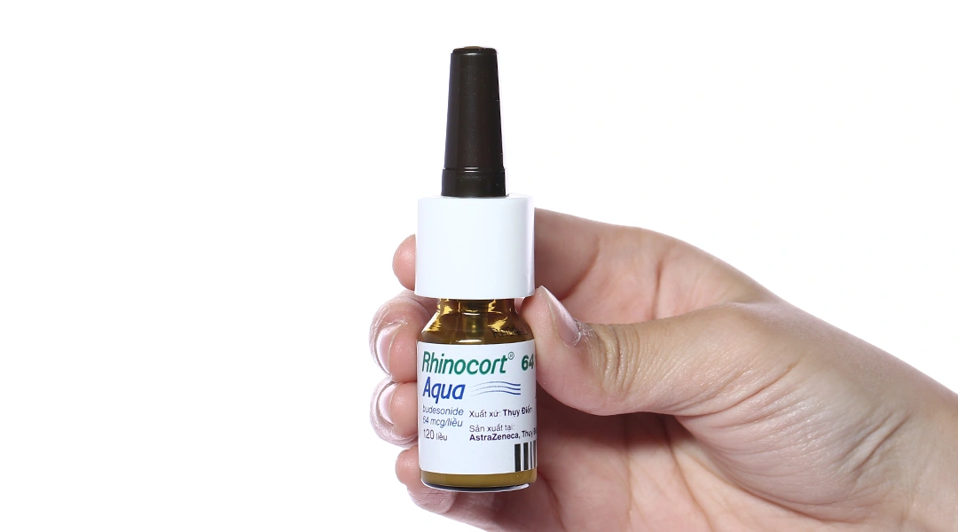 Hỗn dịch xịt mũi Rhinocort Aqua 64mcg/liều trị viêm mũi dị ứng bình 120 liều xịt - 9