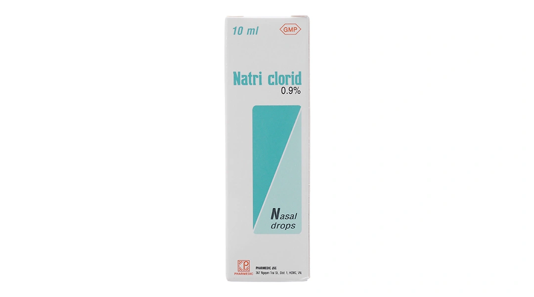 Dung dịch nhỏ mũi Natri Clorid Pharmedic 0.9% hỗ trợ trị nghẹt mũi, sổ mũi chai 10ml - 1