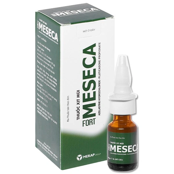 Thuốc xịt mũi Meseca Fort giảm các triệu chứng viêm mũi dị ứng