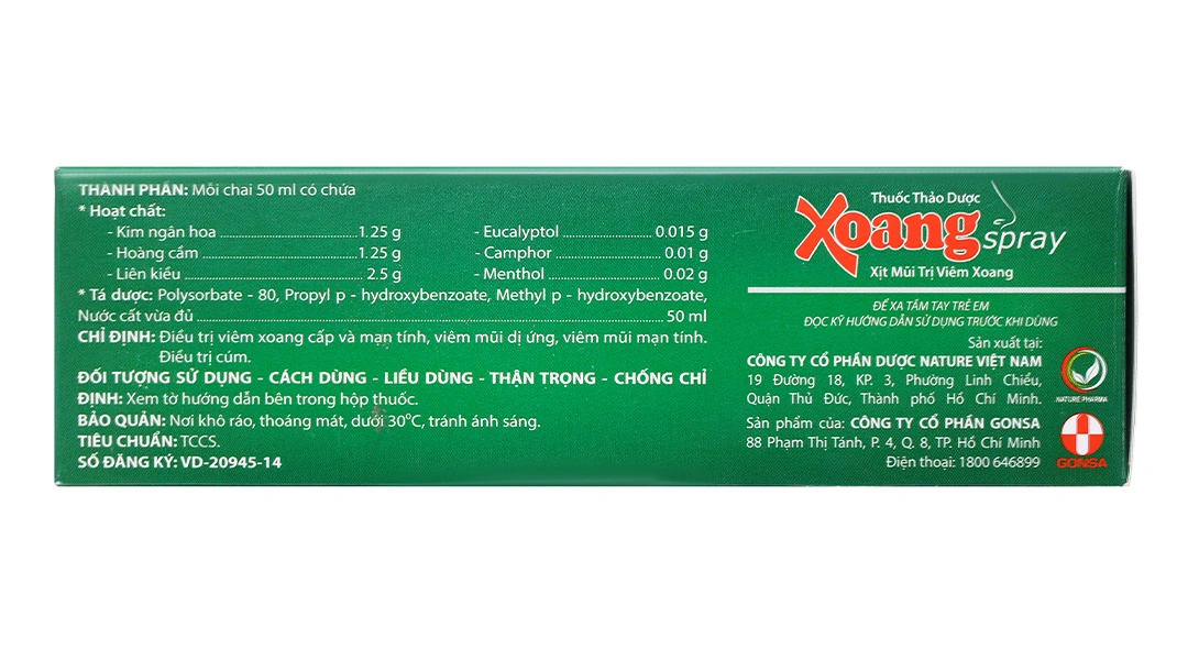 Thuốc xịt mũi Xoangspray trị viêm xoang, viêm mũi dị ứng chai 50ml - 3