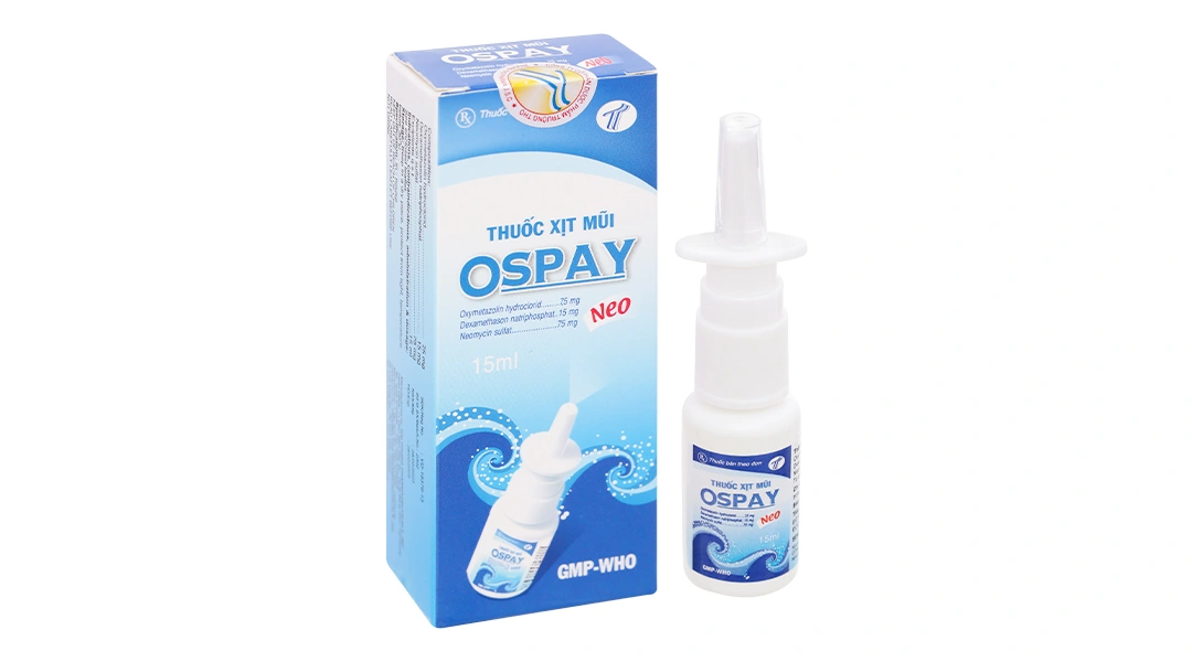 Thuốc xịt mũi Ospay Neo trị các bệnh viêm mũi, viêm xoang chai 15ml - 