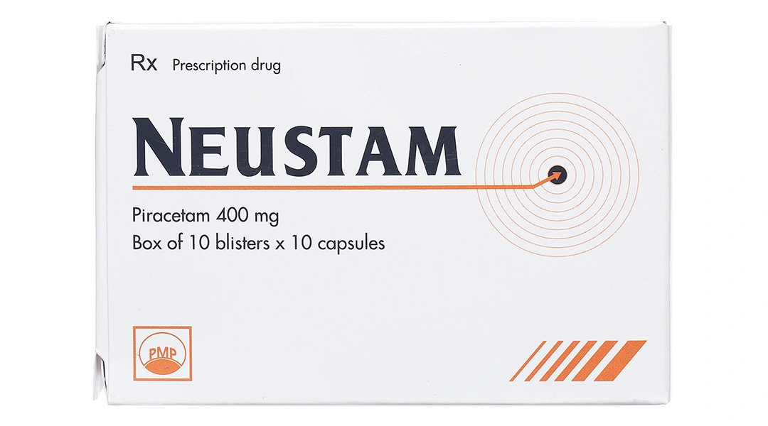 Neustam 400mg trị chóng mặt, giật rung cơ (10 vỉ x 10 viên) - 1