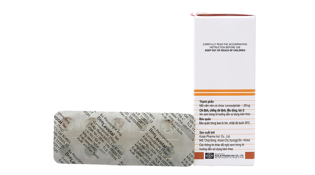 Bee Levotal Tab. 25mg trị rối loạn tâm thần (10 vỉ x 10 viên) - 1