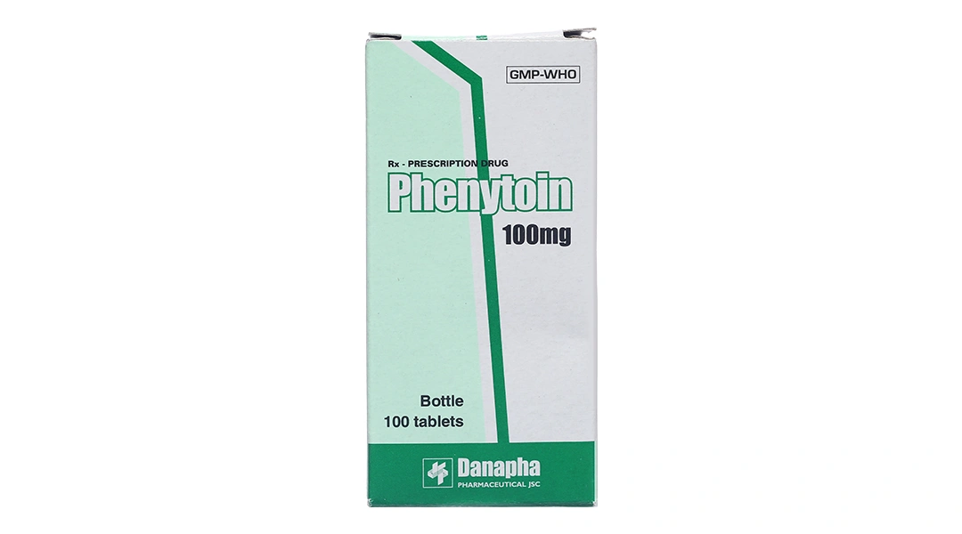 Phenytoin Danapha 100mg điều trị động kinh lọ 100 viên - 1