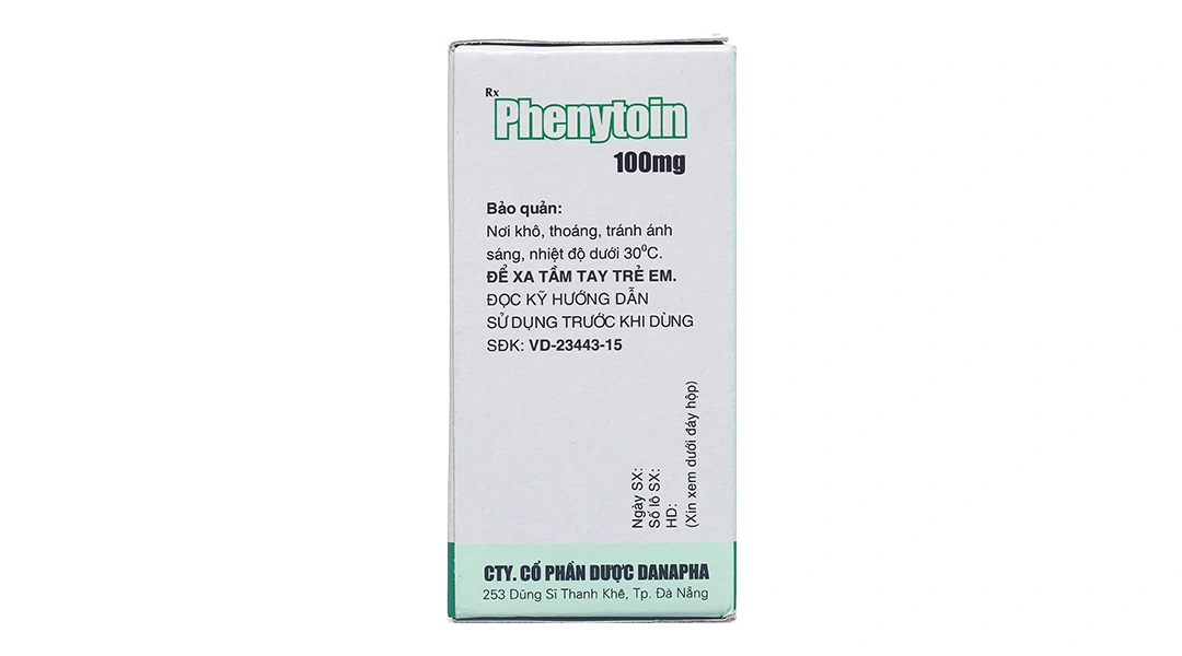 Phenytoin Danapha 100mg điều trị động kinh lọ 100 viên - 3