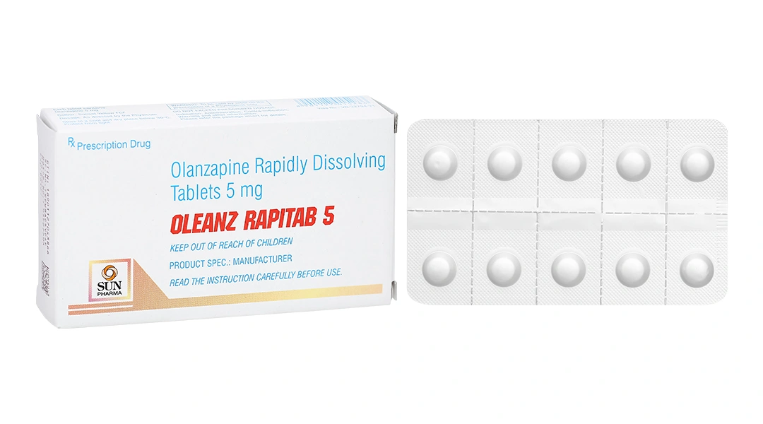 Oleanz Rapitab 5 điều trị tâm thần phân liệt (5 vỉ x 10 viên) - 